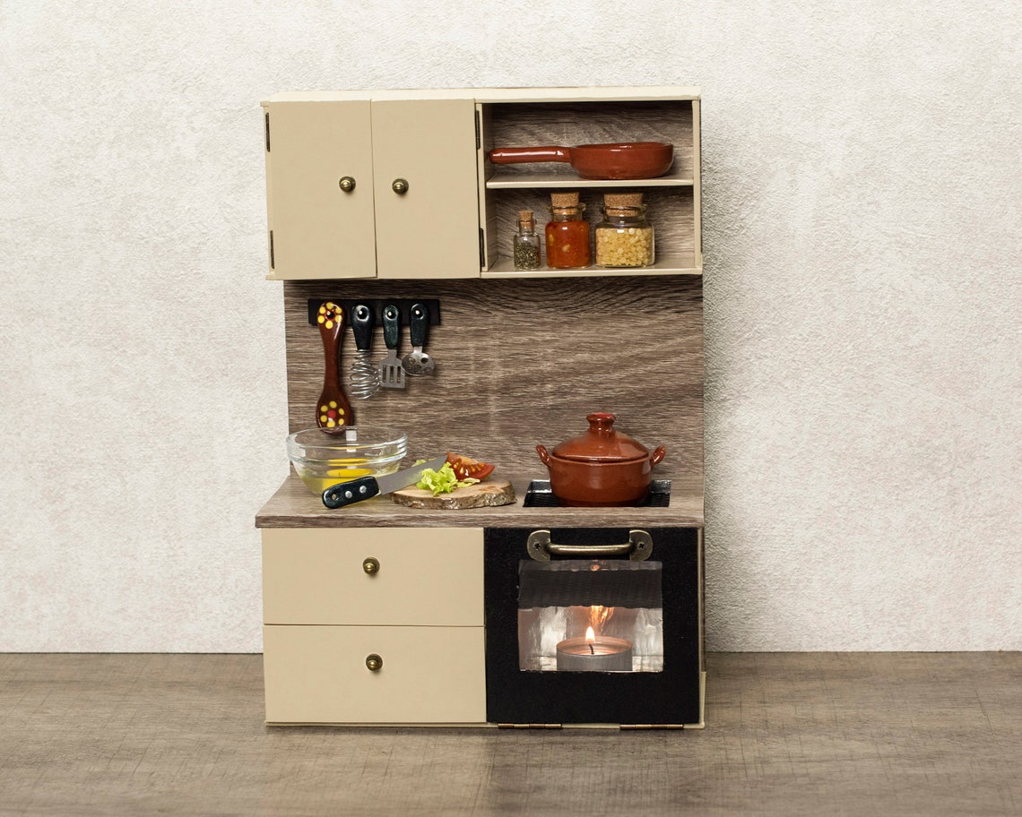 Miniature REAL COOKING KITCHEN Set Tiny Cooking Stove Mini Etsy