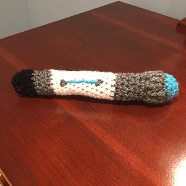 Crocheted Dr Who- 10th Doctor's Sonic ScrewDriver , Dr Who Cosplay, Dr Who Baby Gift