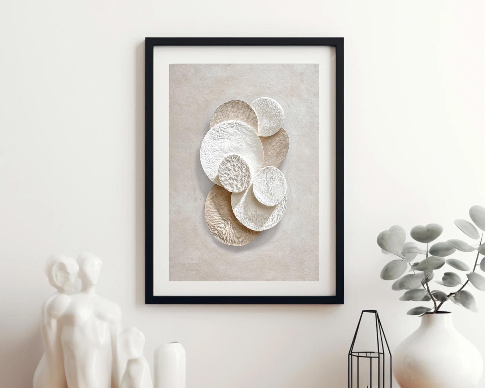 Organic Neutral Abstract Wall Art Set • Minimal Modern Textured ...
