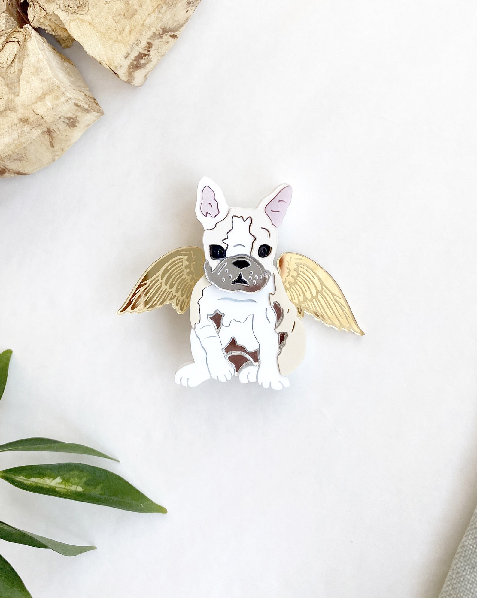 брошь бульдог