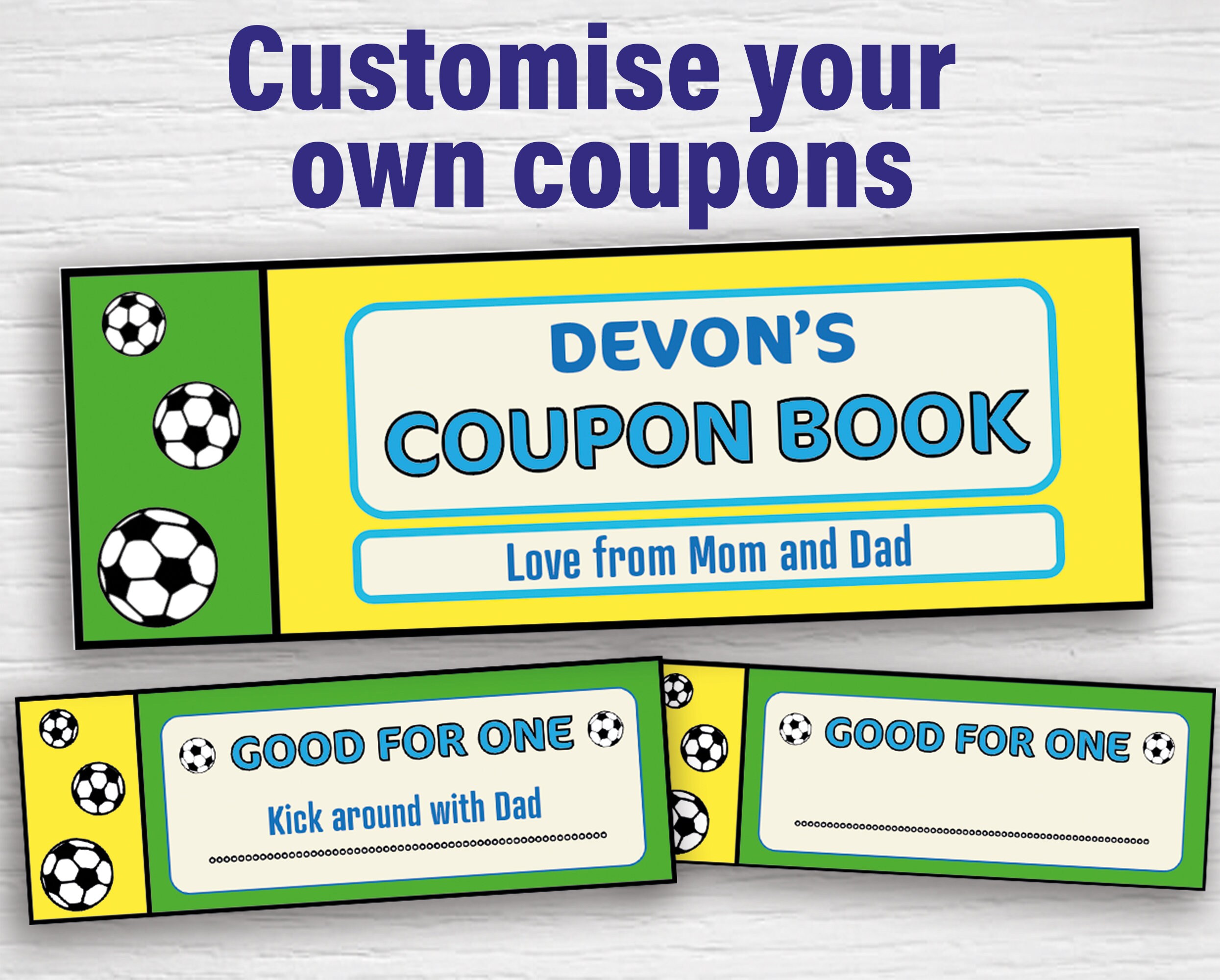 Printable Soccer/football Coupons (editable PDF) Instant Download - Etsy UK