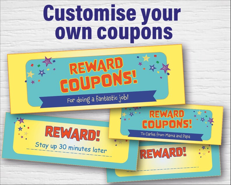 Printable 'reward Coupons' (editable PDF) Instant Download - Etsy