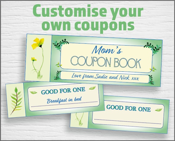 Printable Coupons Garden editable PDF Instant Download | Etsy