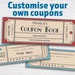 Printable Coupons 'retro' editable PDF Instant | Etsy