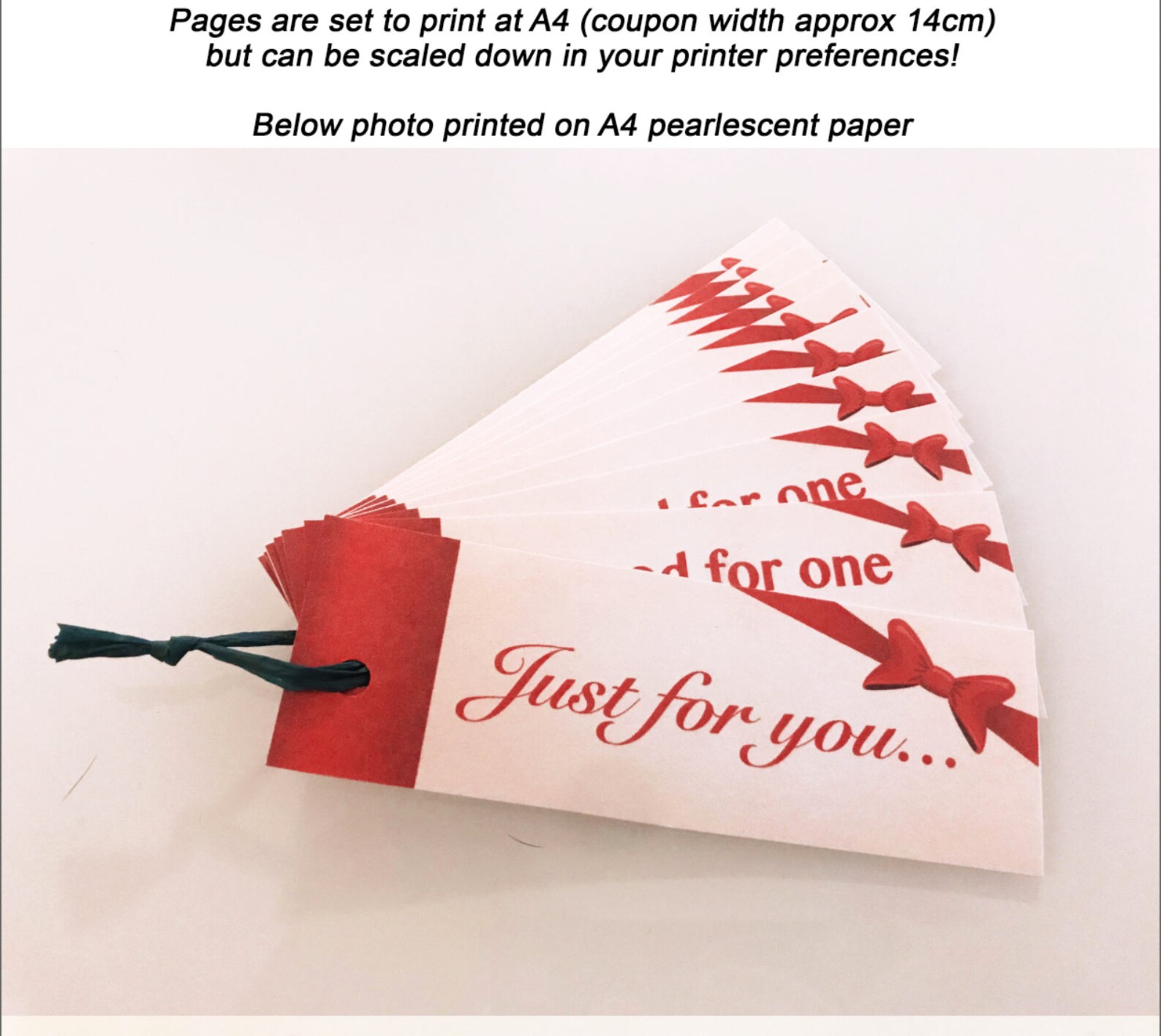 Printable Coupons 'just for You' (editable PDF) Instant Download - Etsy ...
