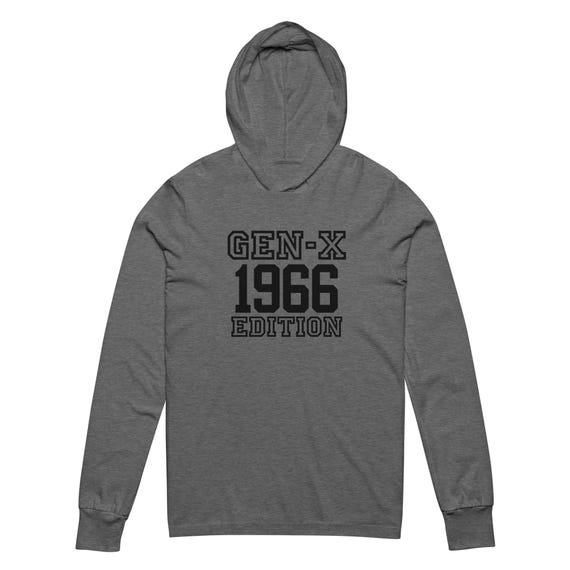 GEN X 1966 Edition Long Sleeve Hooded T-shirt - Etsy