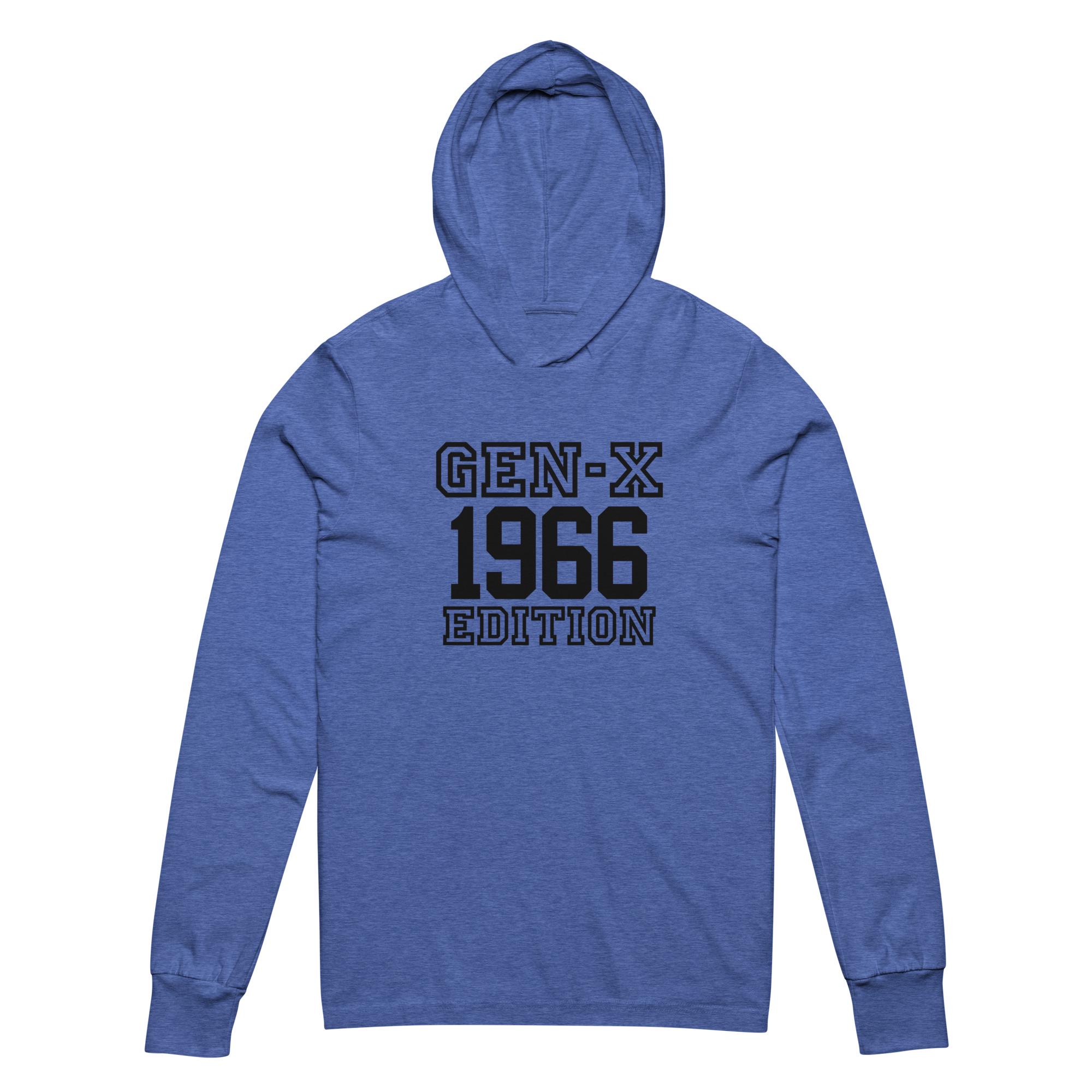 GEN X 1966 Edition Long Sleeve Hooded T-shirt - Etsy