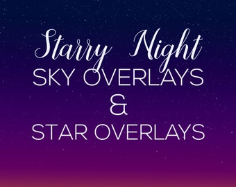 Sky Overlays - Night Sky Overlays, Star Overlays, Photoshop Overlays