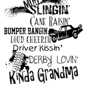 Download - Demolition DERBY  Design for Decals - Race Car Slinging Mud