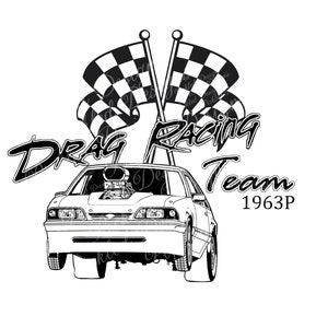 DIY Download - Drag Racing Fox Body Mustang for Decals - FORD Race Car Drag Racing
