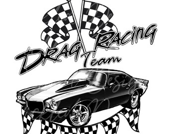 ダウンロード - 72 カマロ ドラッグ レース デカール デザイン - レース カー ドラッグ レース クリカット シルエット