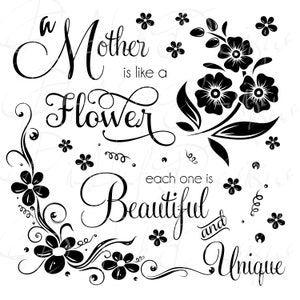 DOWNLOAD ... Mother&#39;s Day Sign TShirt Mother Girlfriend Daughter Grandmother Download Flower Phrase Decal Sign Sticker