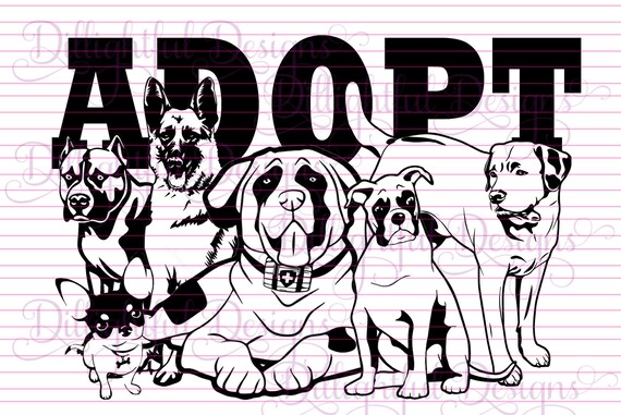 Download Download Animal Rescue Pet Adoption Adopt A Dog Svg Decal Etsy PSD Mockup Templates