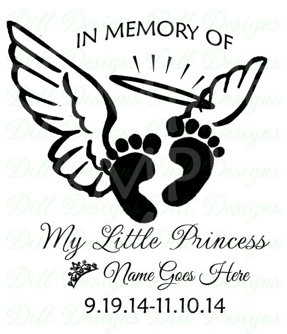 Download Download Princess In Loving Memory Infant Loss My Little Etsy