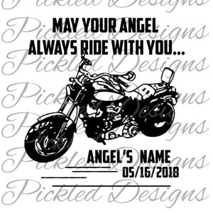 POBIERZ - W kochającej pamięci Motocykl Strata SVG Naklejka Grafika Pobierz Naklejka Naklejka samochodowa Skrzydła Niemowlę Strata Pamiątka Motocykl Ciężarówka Samochód
