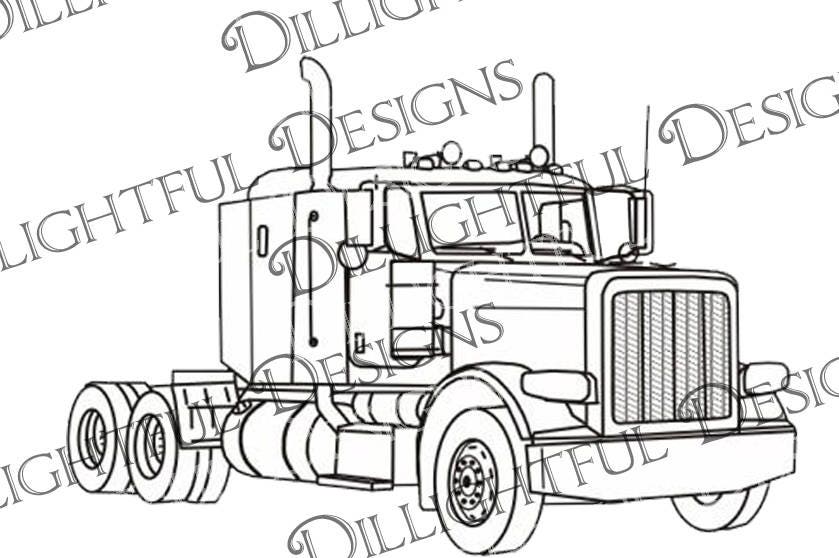 Free Free 241 Peterbilt Semi Truck Svg SVG PNG EPS DXF File
