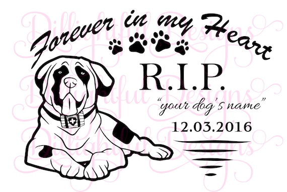 Download Download R I P St Bernard Dog In Memory Of My St Bernard Etsy PSD Mockup Templates
