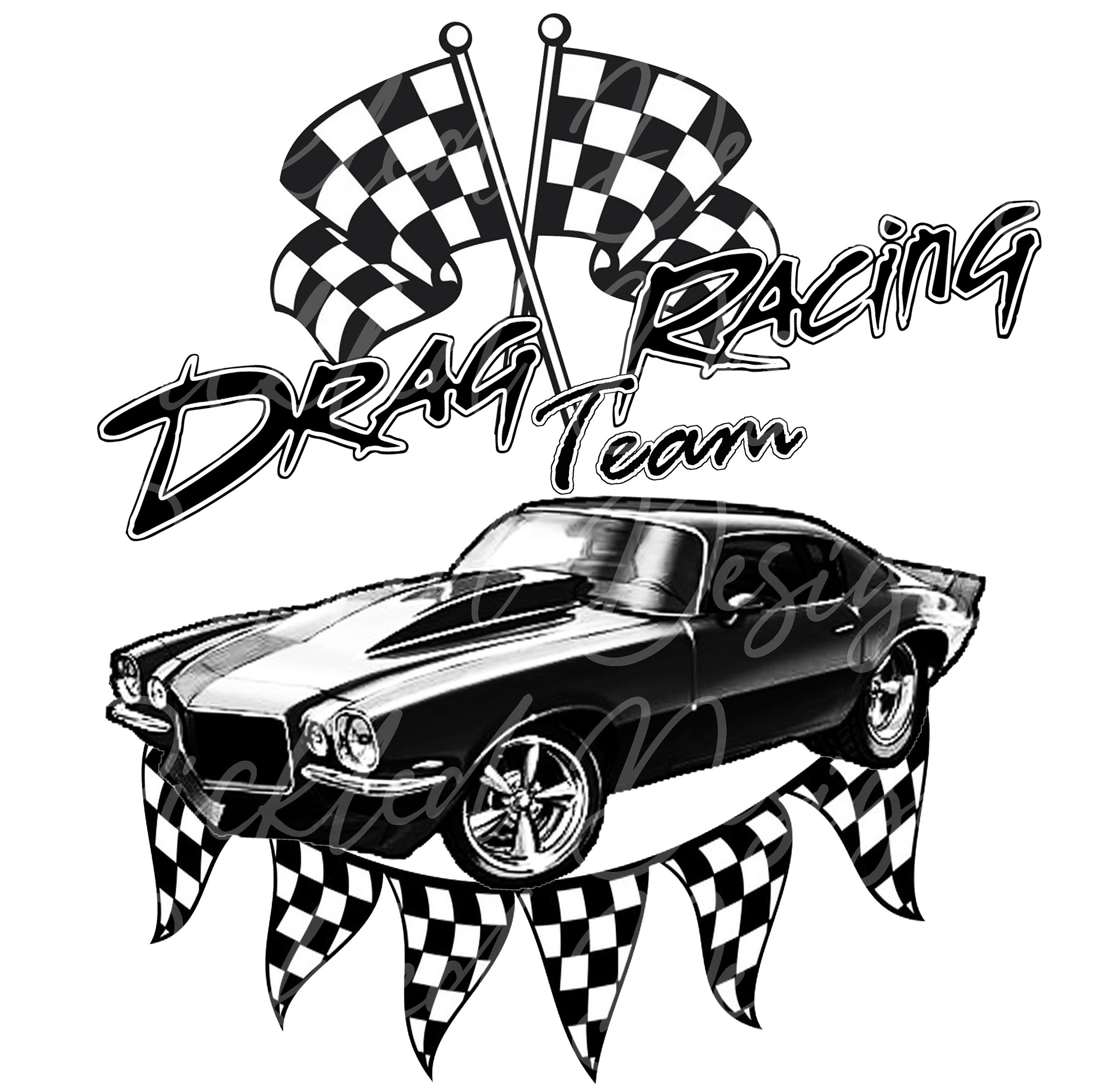 Download 72 Camaro DRAG RACING Design for Decals Race Car | Etsy