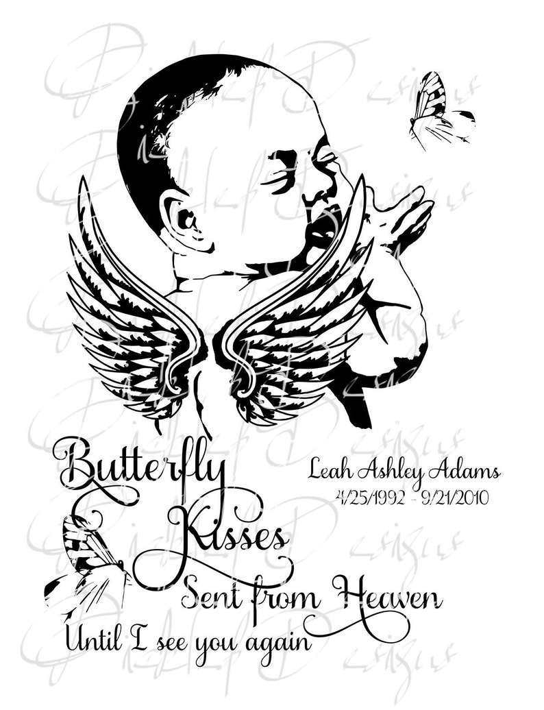 Download Download Butterfly Kisses In Loving Memory Angel Infant Loss Etsy
