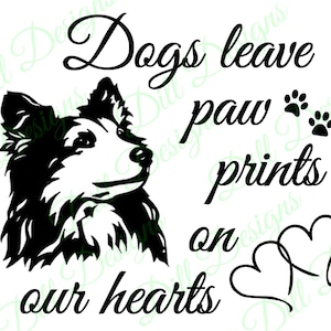DOWNLOAD - Sheltie Paw Prints Shetland Sheepdog Dogs Decal Digital Download Sheltie Collie Miniature SVG SIL Puppy