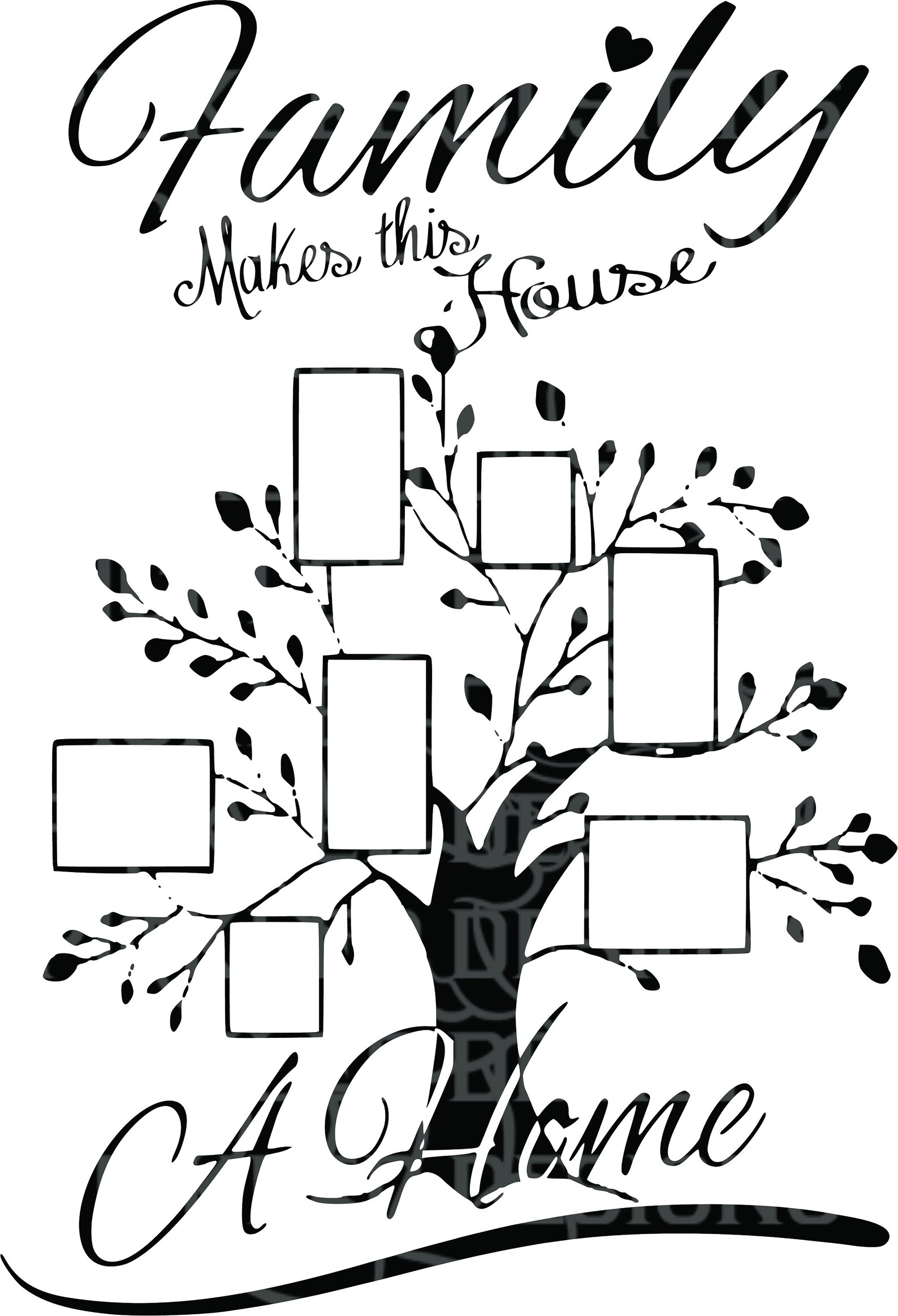 DOWNLOAD Family Tree Wall Decor Saying Family Phrase SVG Etsy
