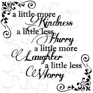 DOWNLOAD ... Inspirational Sign Little Less Worry - More Laughter - Phrase,  Decal Car Office Decal  Keepsake Truck Car
