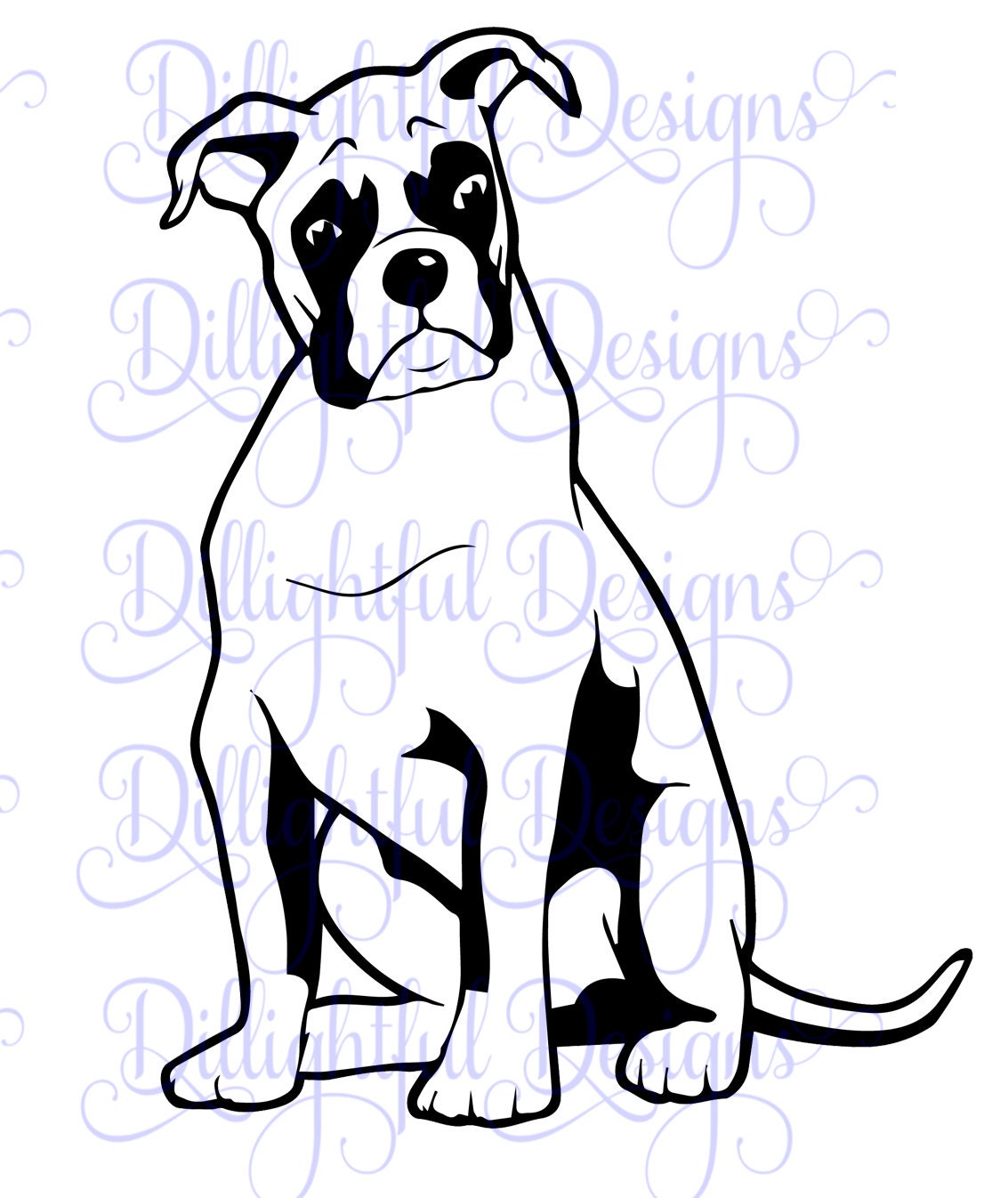 DOWNLOAD Boxer SVG Digital Download Boxer Puppy Dog Decal | Etsy
