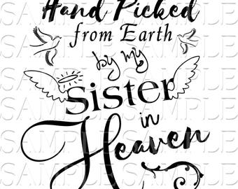 DOWNLOAD - In Loving Memory Sister Brother Angel Loss SVG Sticker Decal Car Decal Wings Infant Loss Keepsake Motorcycle Truck Car