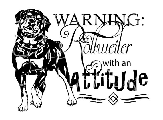 Download Download Rottweiler Warning Svg Decal Digital Download Etsy