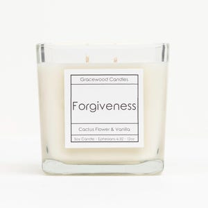 Long lasting Candle| Vanilla Candle| Flower Scented Soy Candle| Jar Candle| Forgiveness Gift| Sweet Scented Candle| Inspirational Quotes|