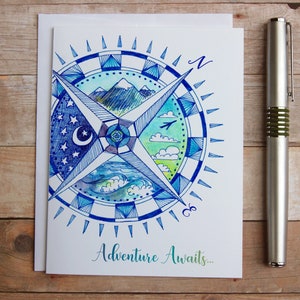 Compass Adventure Awaits Card - Carta di laurea, Carta di pensionamento, Carta del viaggiatore