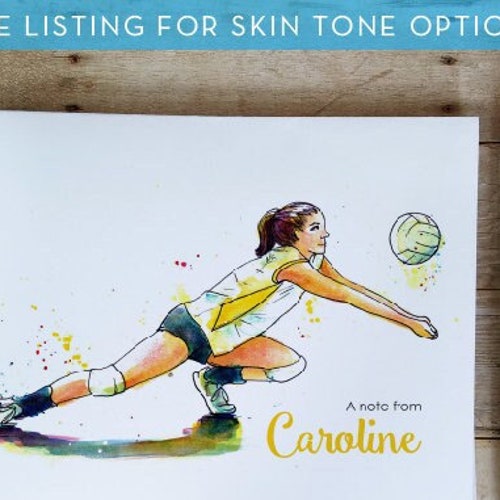 Personalized Volleyball Note Cards Volleyball Team Gift Etsy