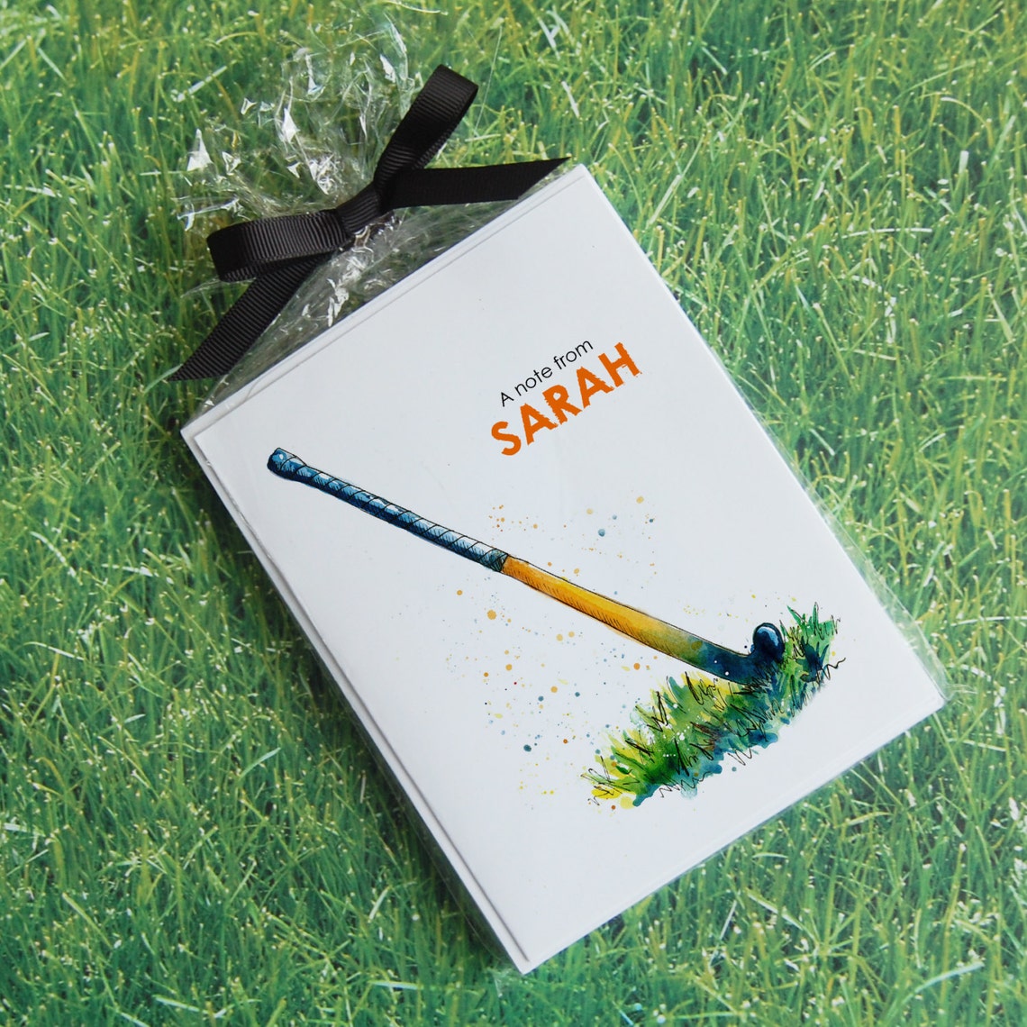 Personalized Field Hockey Note Cards Watercolor Field Hockey Etsy