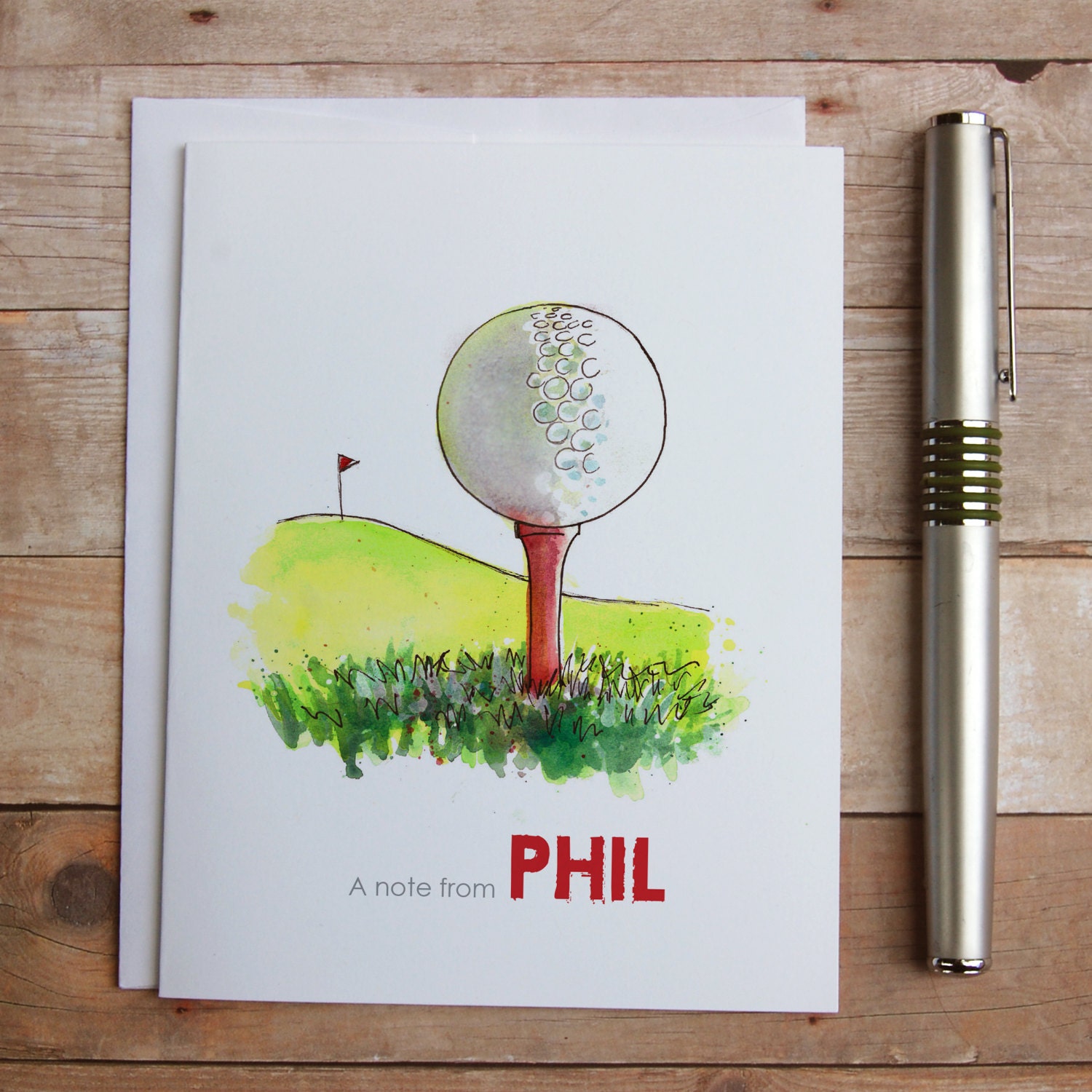 Personalized Golf Note Cards Golf coach gift golf ball Etsy