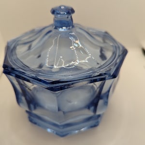 Vintage Cobalt Blue Candy Dish With Lid