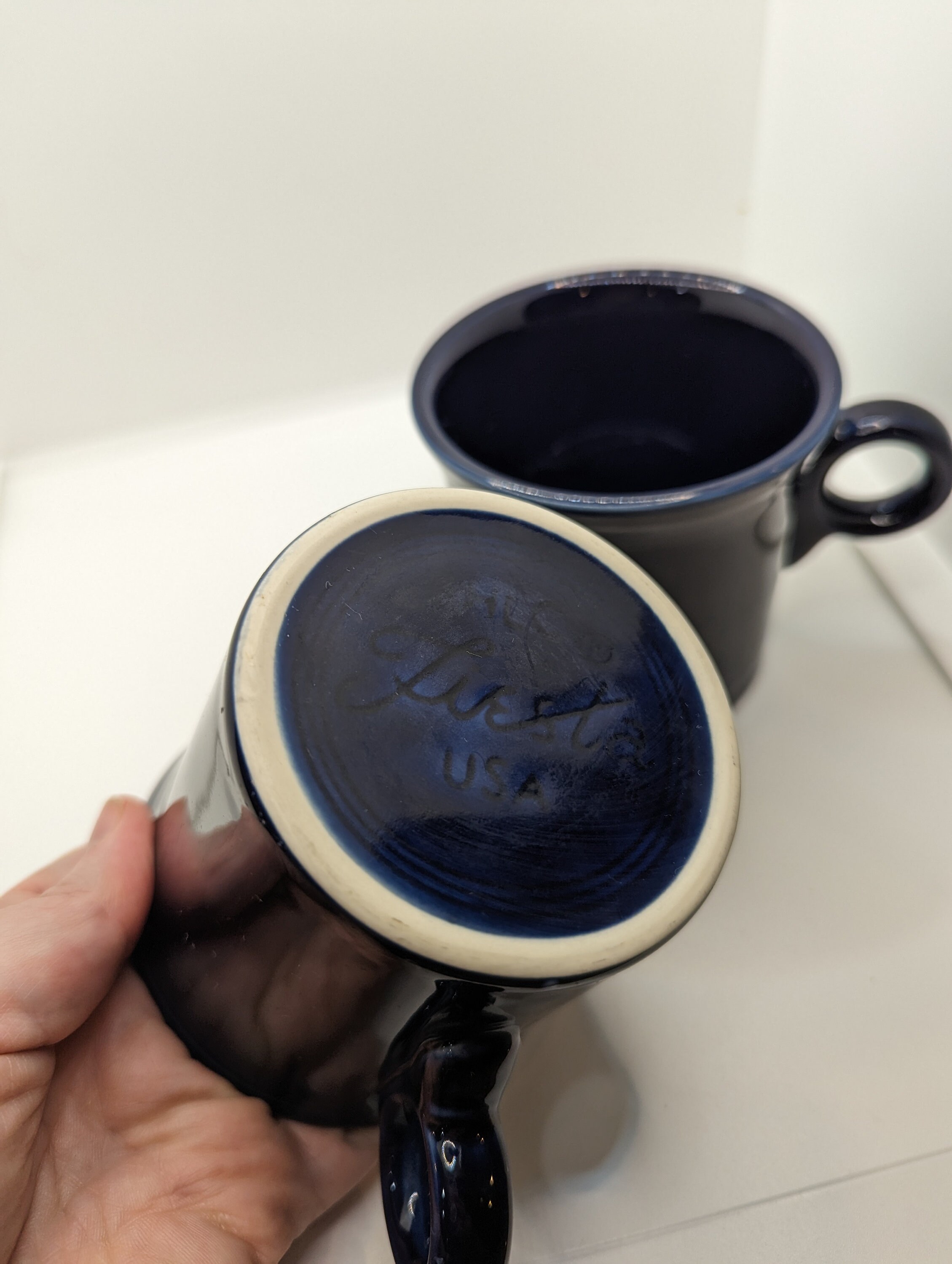Set of 6 Dark Cobalt Blue Fiestaware Mugs Etsy