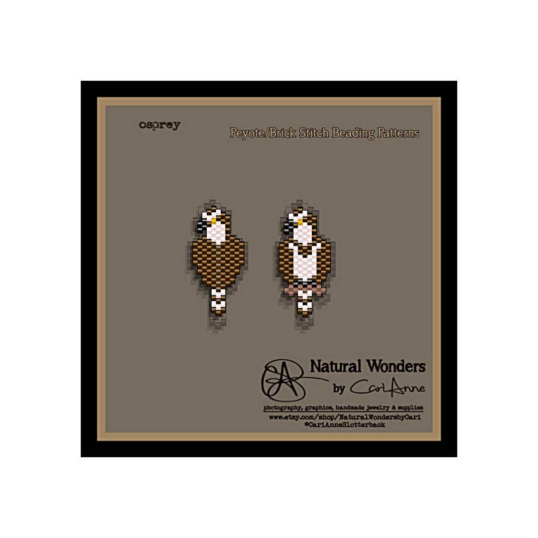 Osprey m45 Brick / Peyote Stitch Patterns for Pendants, Charms
