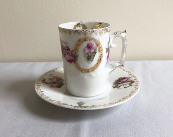 Vintage demitasse cup & saucer ES Germany