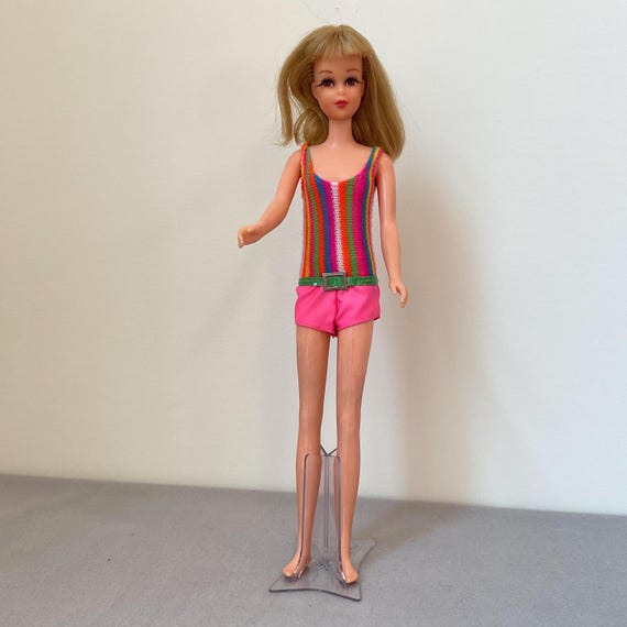 Poupée Barbie Francie 1966 - Blonde Sunset Malibu N°1130 - Vintage Made In Korea - Mattel