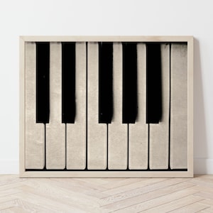 Vintage Piano Printable, Piano Keys Photograph Printable, Photography Printable, Music Printable, Music Room Wall Art, Piano Wall Art