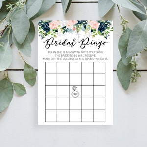 Floral Bridal Bingo Printable, DIGITAL DOWNLOAD, Flowers Bridal Shower Game, Bridal Shower Game, Wedding Shower, DIY Game, Instant Download