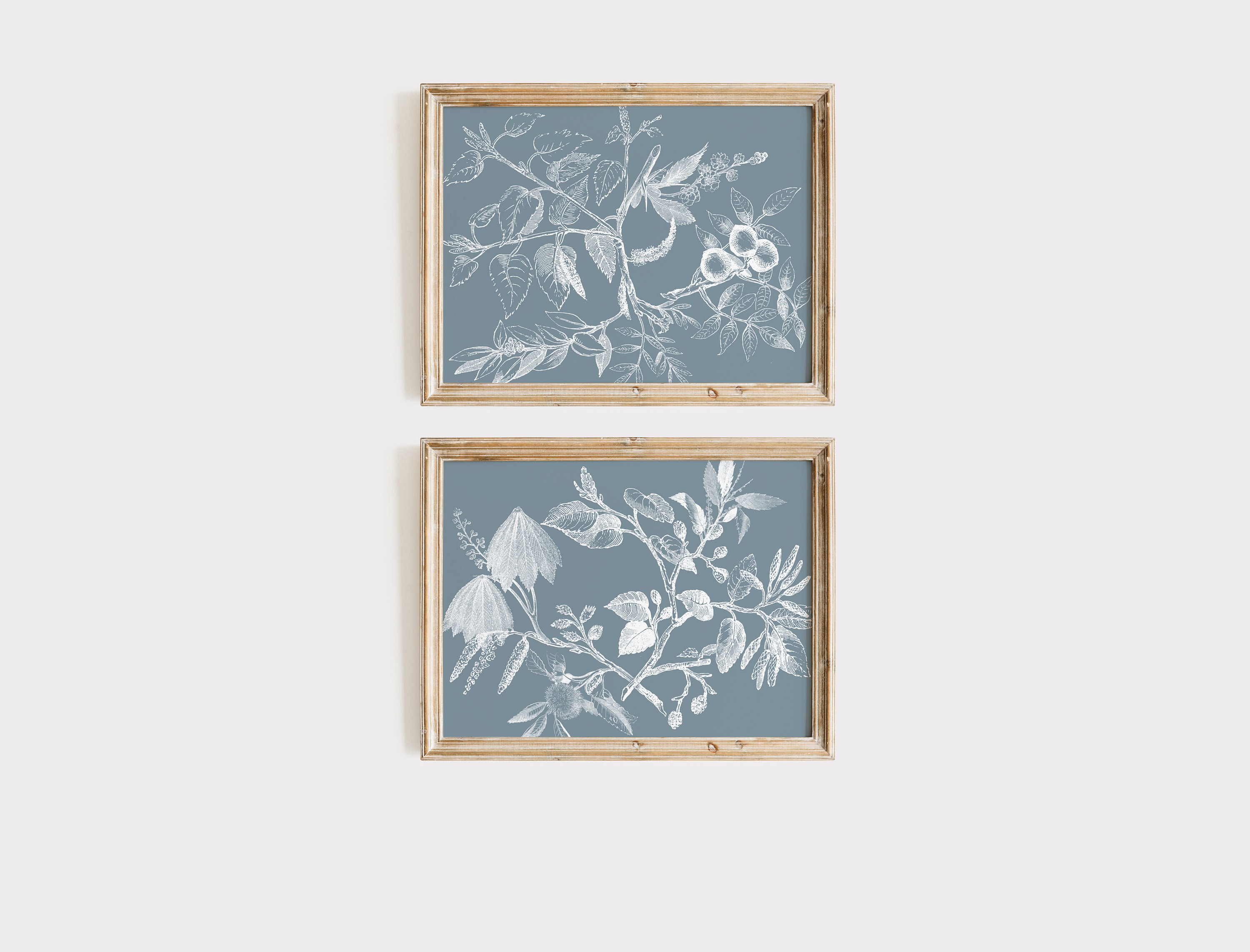 20 Blue Botanical Printable Bundle, Floral Printables, Blue Floral ...