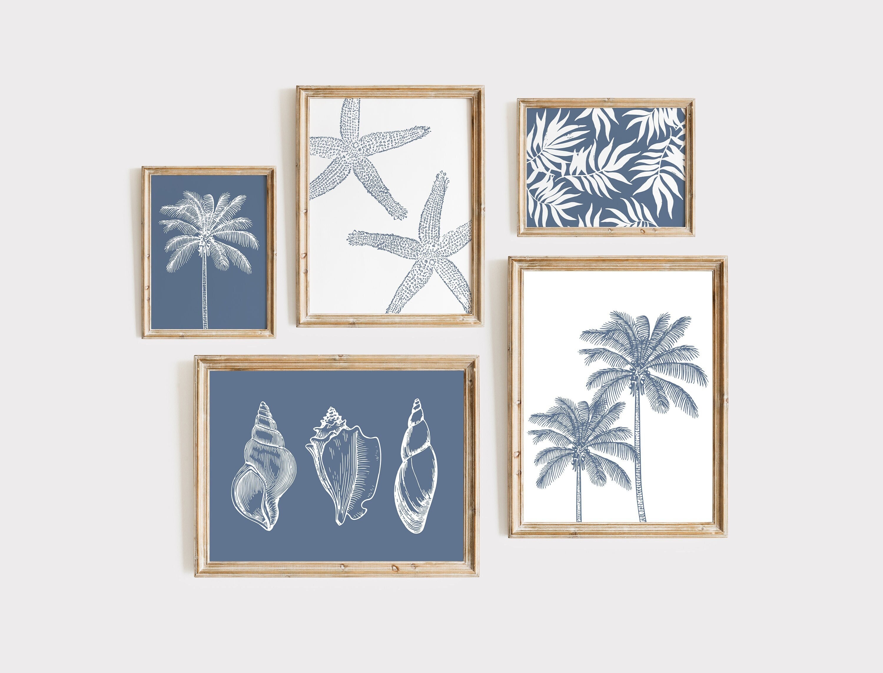 Coastal Gallery Wall Printables, Beach Gallery Wall, Set of 5 ...