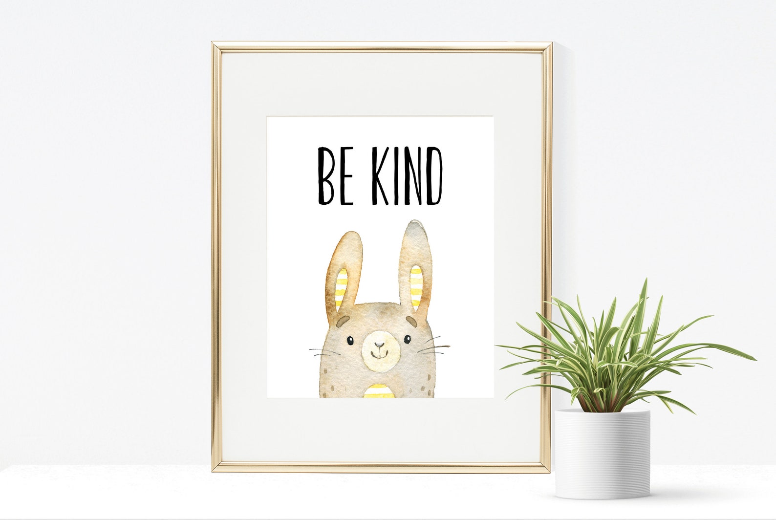 Be Kind Bunny Printable, Instant Download, Nursery Print, Nursery ...