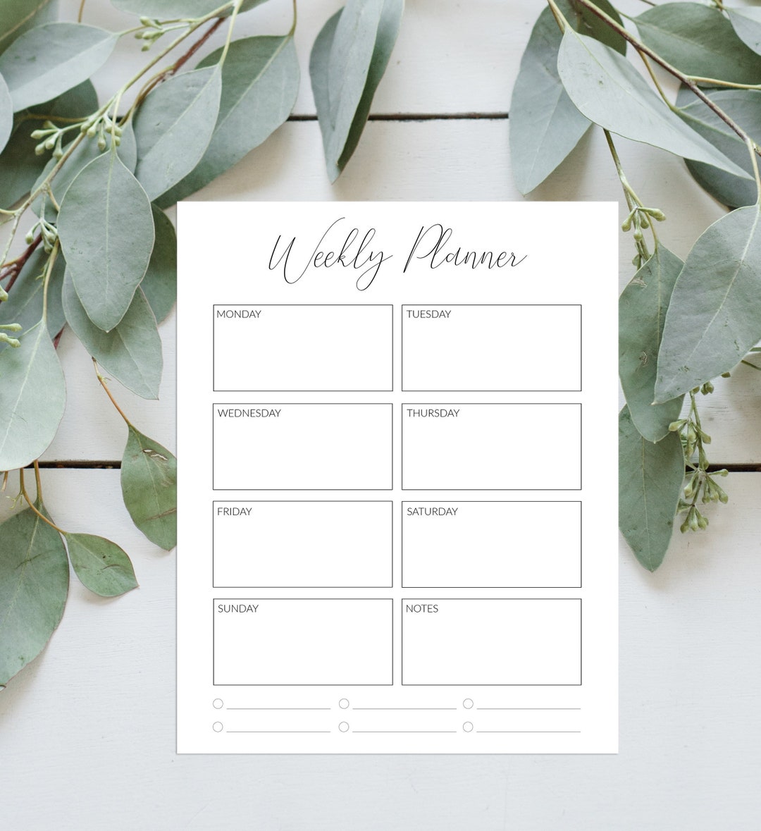 Weekly Planner Printable, Organization Printable, Organize Printable ...