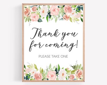 Floral Love is Sweet Printable, Please Take a Treat Sign, Wedding Signs, Desert Table Sign, Bridal Shower Prints, Botanische Bruiloft Decor