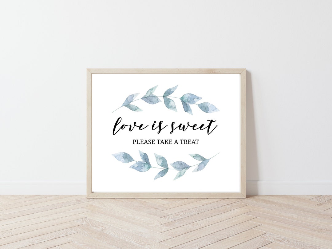 Love is Sweet Printable, Wedding Sign, Bridal Shower Decor, Sweets ...