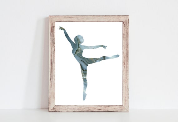 Plaquettes De Danseurs En Marbre Bleu Lot De 3 Gravures Danse Danseuse De Ballet Art Mural Décoration Dintérieur Cadeau Pour Elle Le - 