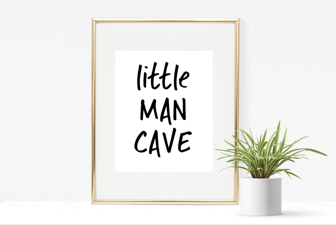 Little Man Cave Printable Nursery Print, Instant Download, Nursery ...