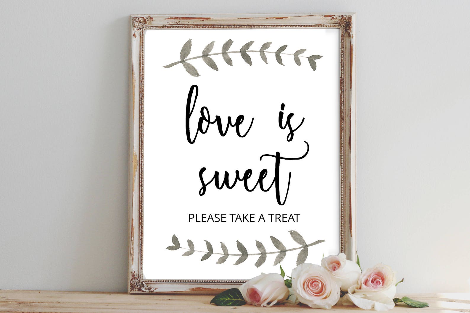 Love is Sweet Sign Printable, Wedding Sign, Bridal Shower, Party Sign, Wedding Decor, Bridal ...